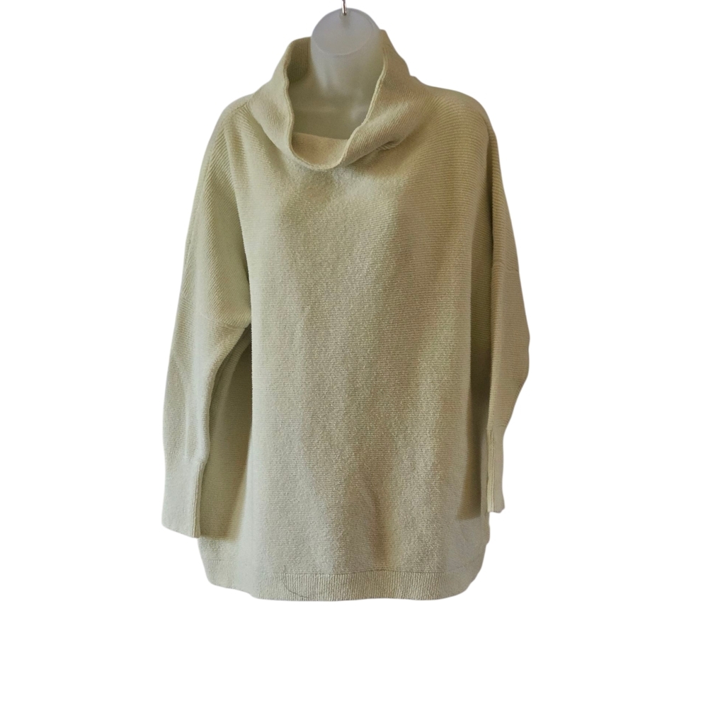 Lightweight‎ Cowl Neck Ribbed Sweater Tunic Top